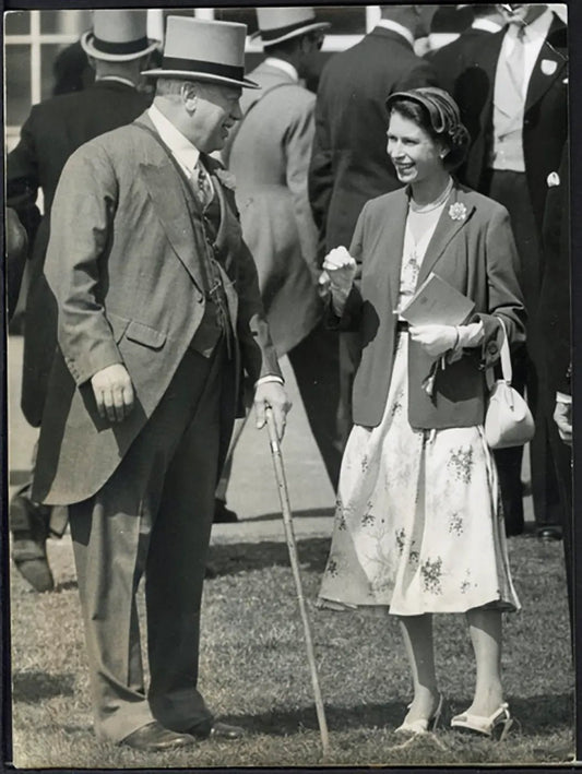 Regina Elisabetta e Lord Rosebery 1954 Ft 36658 - Stampa 20x15 cm - Farabola Stampa ai sali d'argento