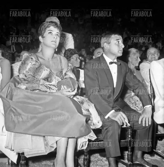Renato Rascel e Huguette Cartier, David di Donatello, 1961 - Farabola Immagine digitale