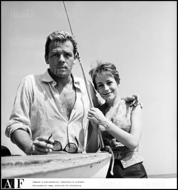 Renato Salvatori e Annie Girardot, Festival di Venezia, 1962 - Farabola Immagine digitale