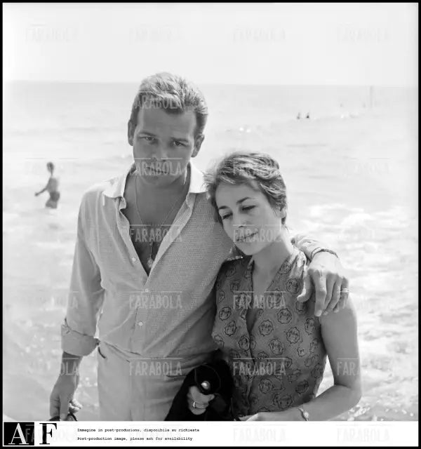Renato Salvatori e Annie Girardot, Festival di Venezia, 1962 - Farabola Immagine digitale