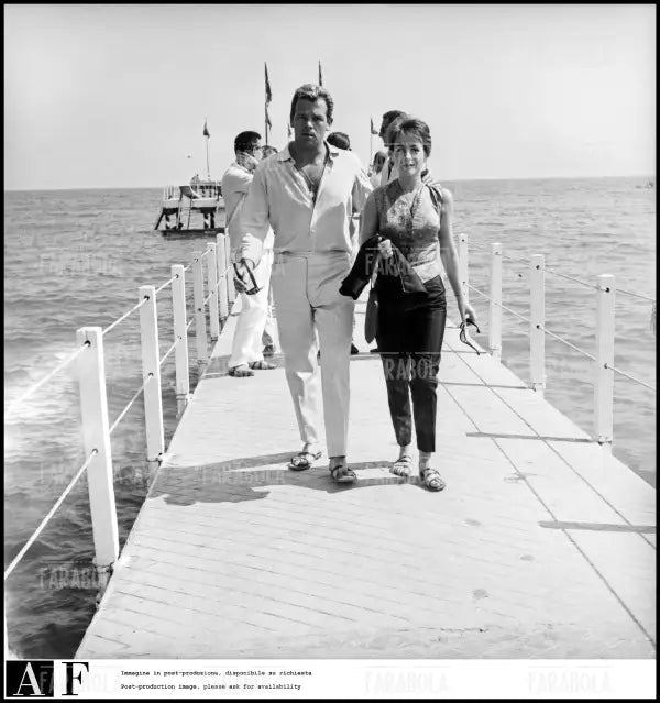 Renato Salvatori e Annie Girardot, Festival di Venezia, 1962 - Farabola Immagine digitale