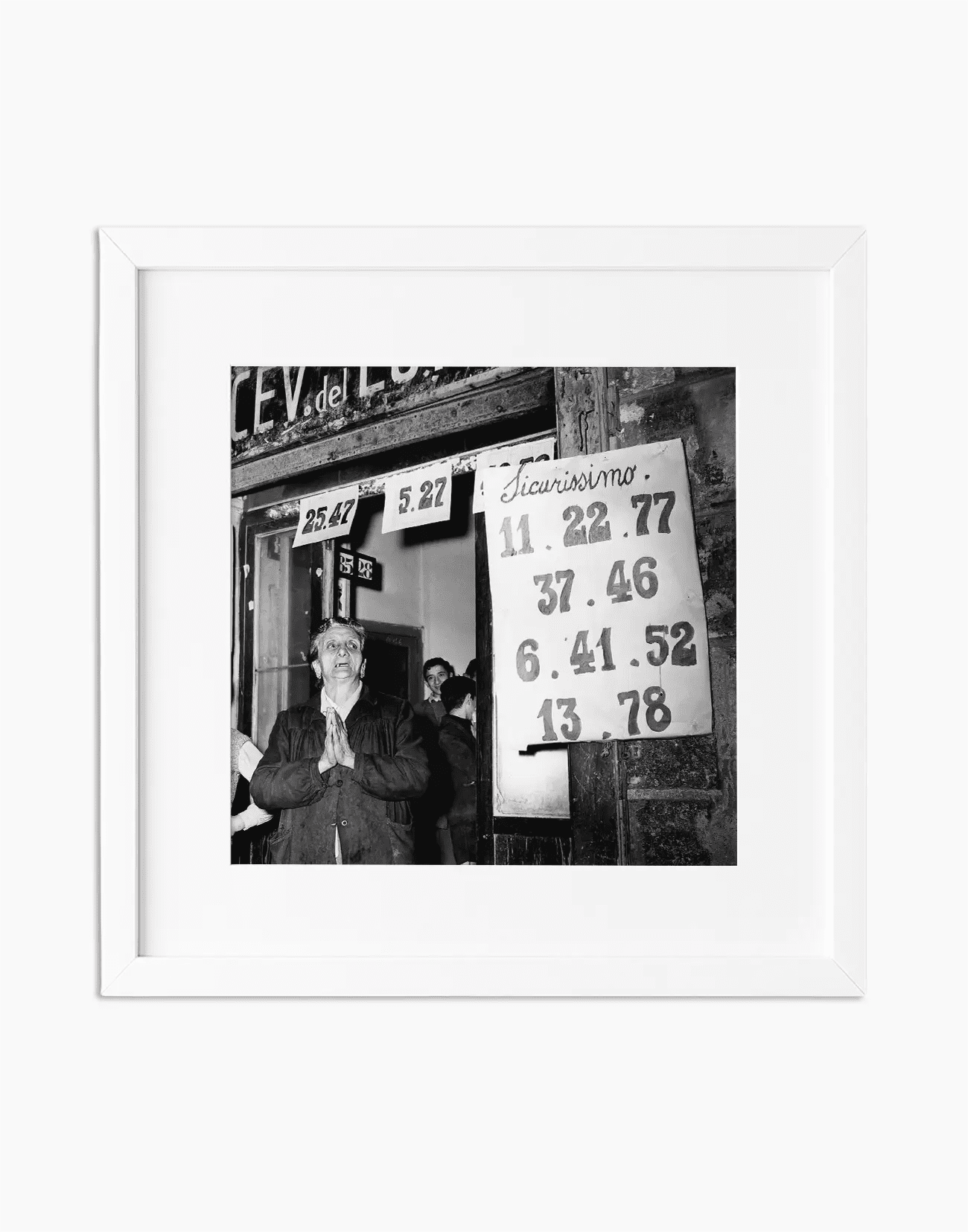 Ricevitoria del Lotto, Napoli 1956 - Farabola WhiteWall App Product