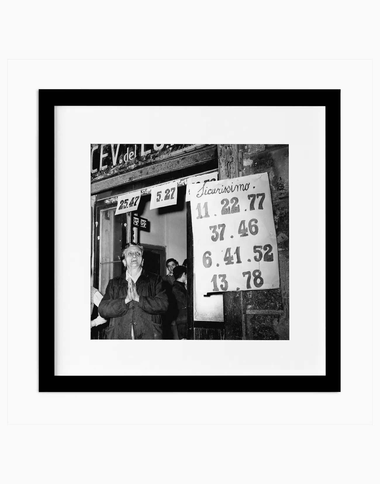 Ricevitoria del Lotto, Napoli 1956 - Farabola WhiteWall App Product