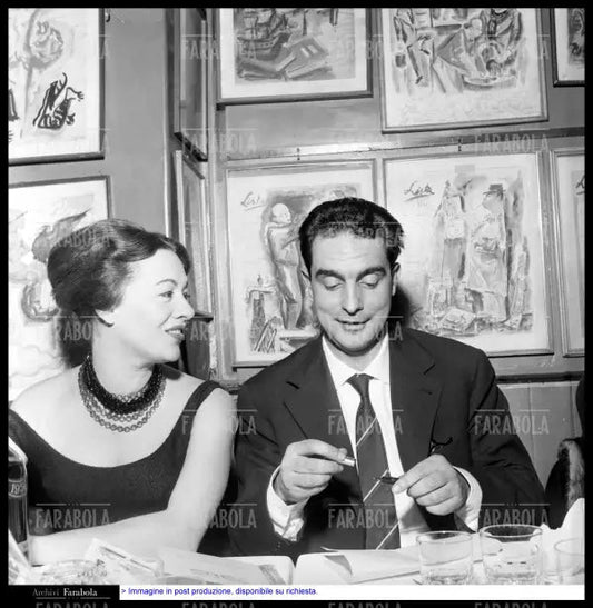 Riette Osborne e Italo Calvino, Premio Bagutta, 1959 - Farabola Immagine digitale