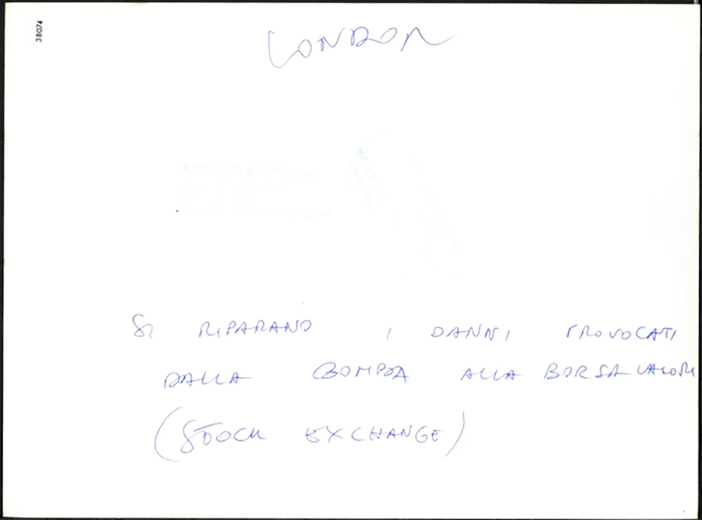 Ripristino Borsa di Londra dopo attentato 1990 Ft 38074 - Stampa 24x18 cm - Farabola Stampa ai sali d'argento