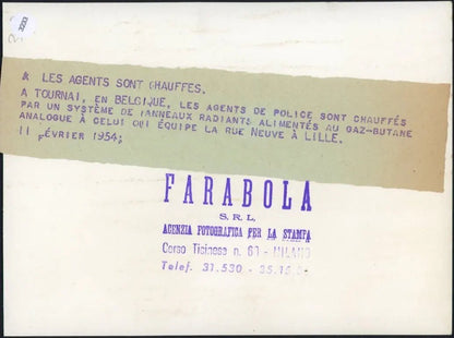 Riscaldamento per Polizia 1954 Ft 3233 - Stampa 18x13 cm - Farabola Stampa ai sali d'argento