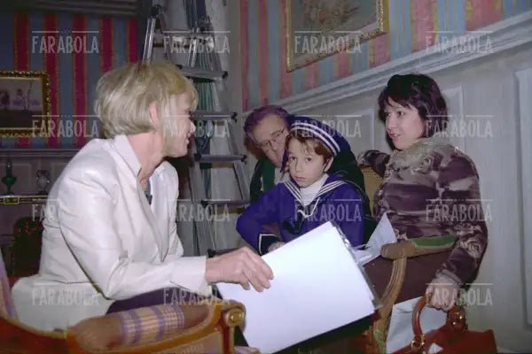Rita Pavone, Teddy Reno e Duccio Cecchi durante le riprese del musical Giaburrasca, 2001 - Farabola Immagine digitale