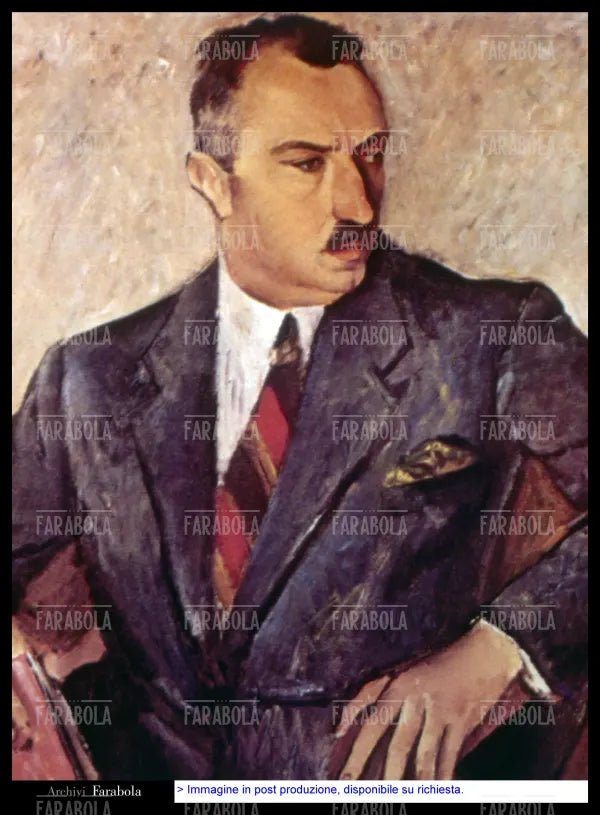 Ritratto di Carlo Emilio Gadda realizzato da Ugo Capocchini, 1934 - Farabola Immagine digitale