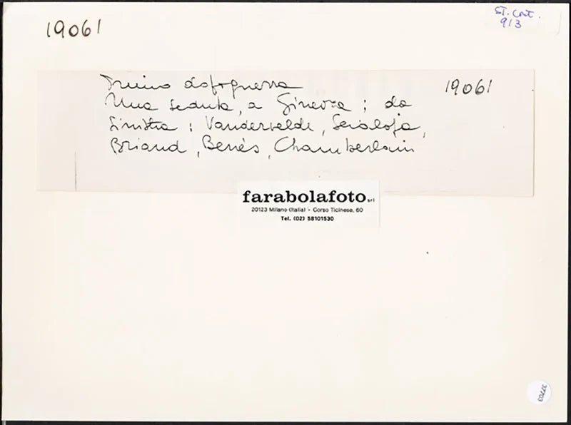 Riunione Società delle Nazioni anni 20 Ft 37703 - Stampa 24x18 cm - Farabola Stampa ai sali d'argento (anni 90)
