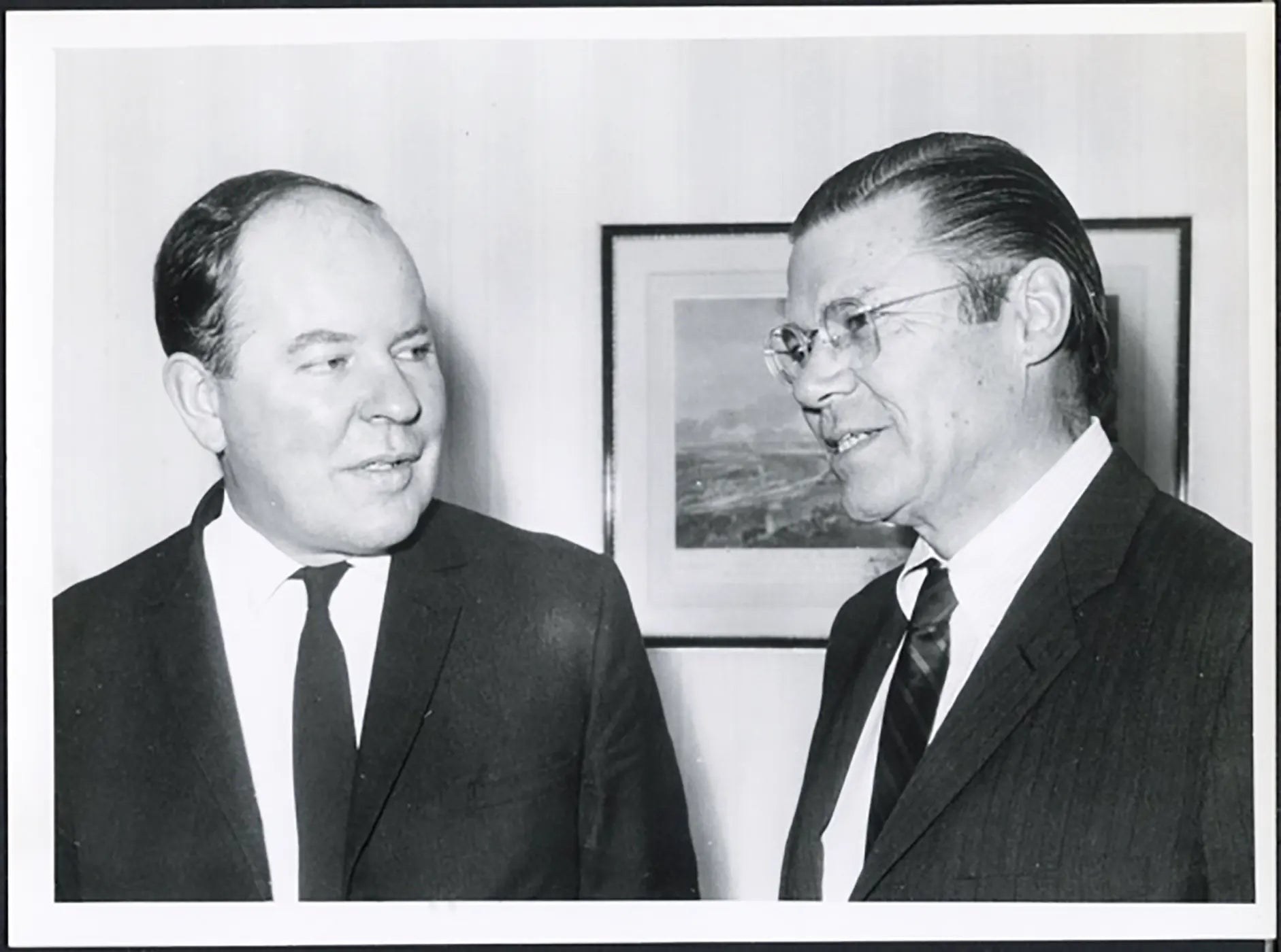 Robert McNamara e Reginald Prentice 1968 Ft 37133 - Stampa 20x15 cm - Farabola Stampa ai sali d'argento