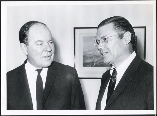 Robert McNamara e Reginald Prentice 1968 Ft 37133 - Stampa 20x15 cm - Farabola Stampa ai sali d'argento