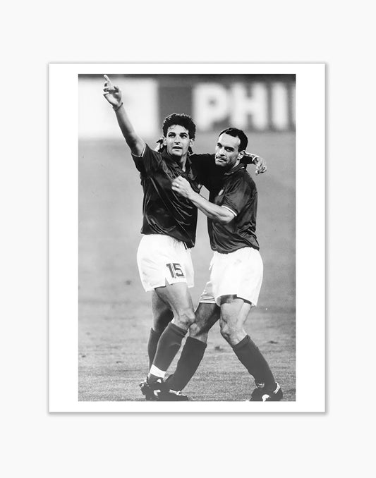 Roberto Baggio e Totò Schillaci, Mondiali 1990 - Farabola Fotografia