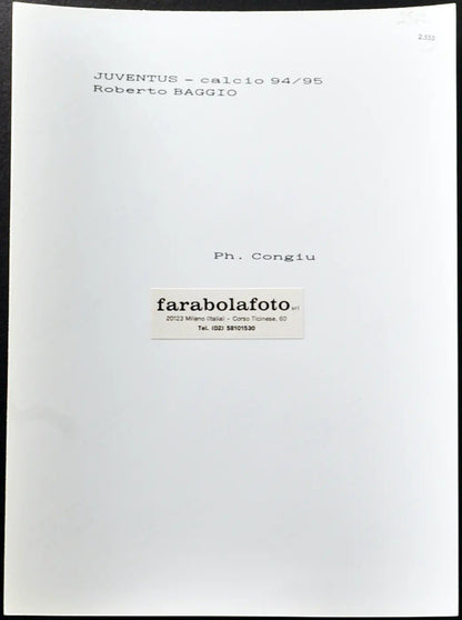 Roberto Baggio Juventus 1995 Ft 2555 - Stampa 24x18 cm - Farabola Stampa ai sali d'argento