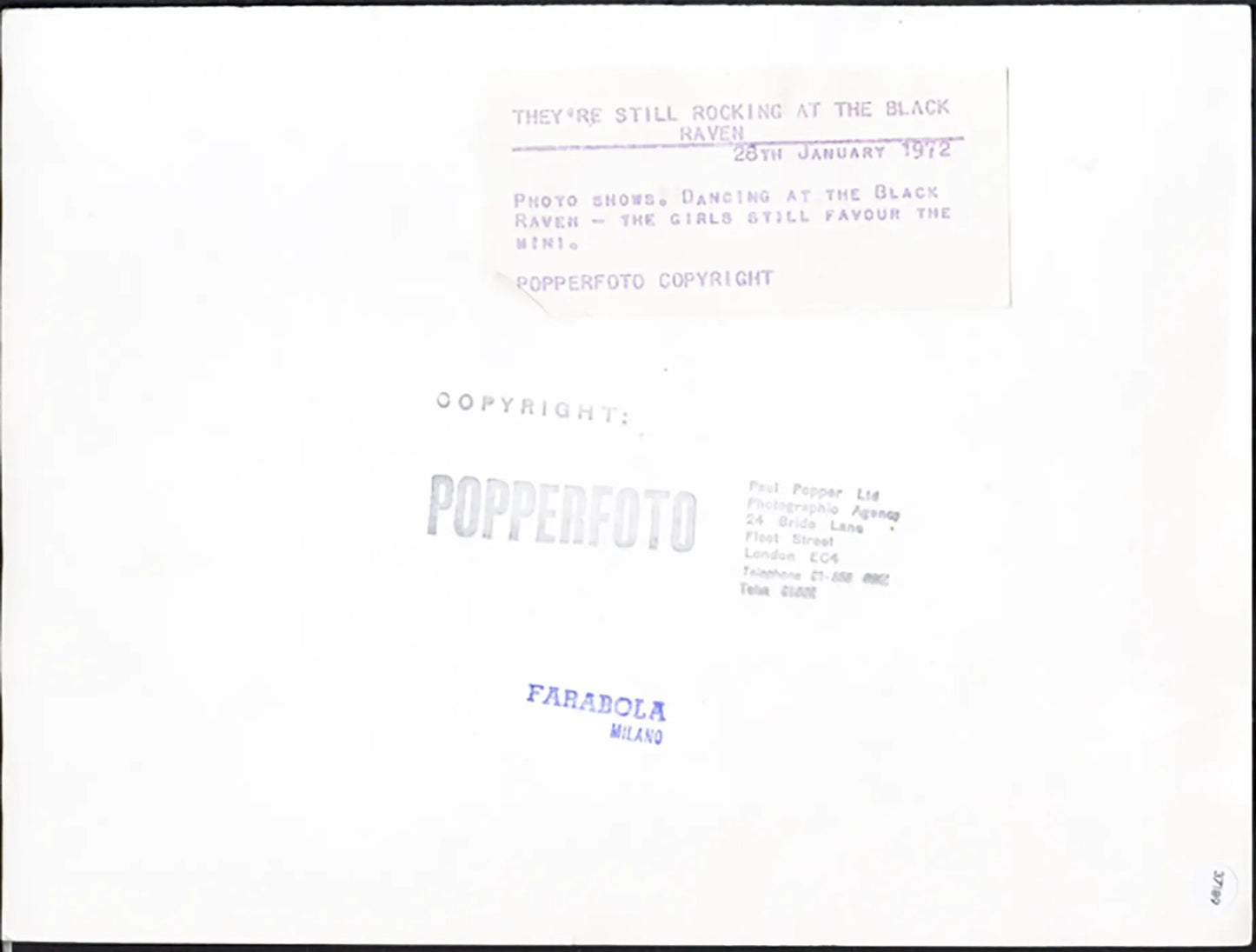 Rock and roll al Black Raven 1972 Ft 37189 - Stampa 20x25 cm - Farabola Stampa ai sali d'argento