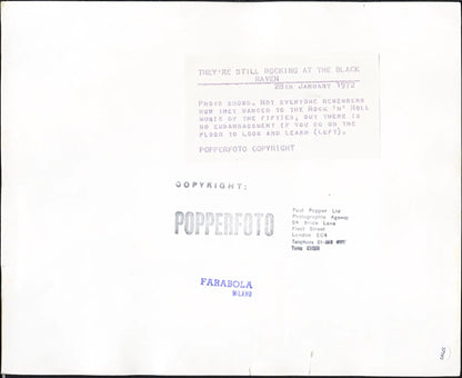 Rock and roll al Black Raven 1972 Ft 37190 - Stampa 20x25 cm - Farabola Stampa ai sali d'argento