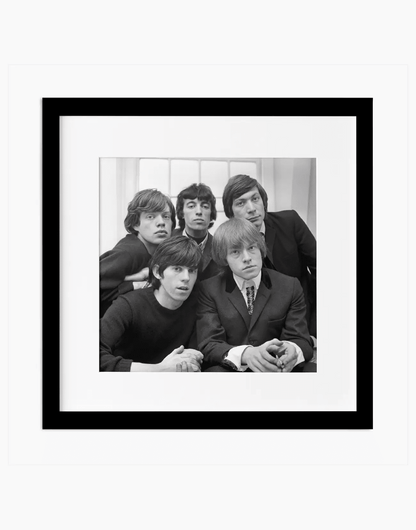 Rolling Stones, 1964 — stampa fine art con cornice nera