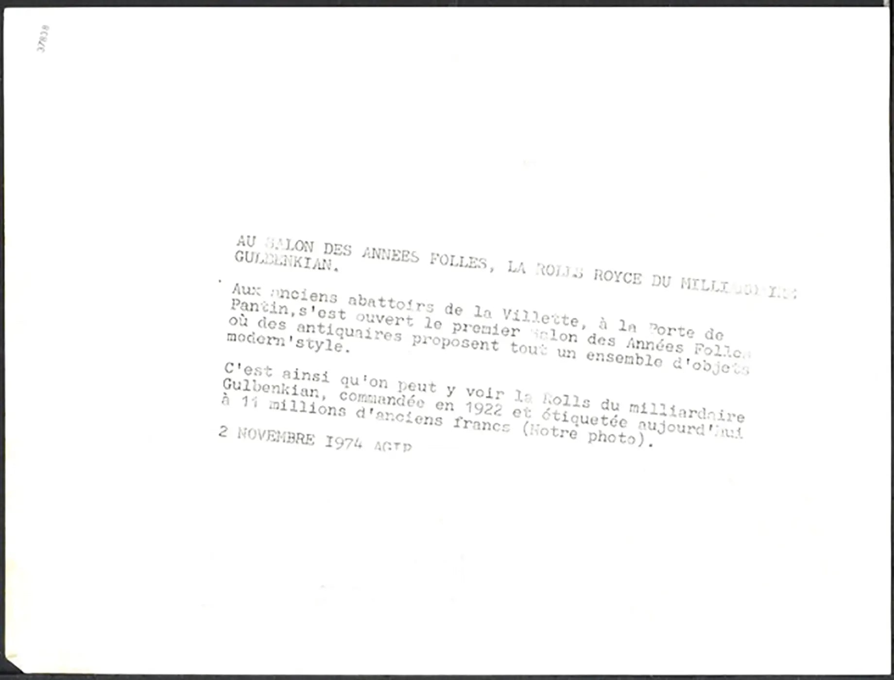 Rolls Royce di Gulbenkian 1974 Ft 37838 - Stampa 24x18 cm - Farabola Stampa ai sali d'argento