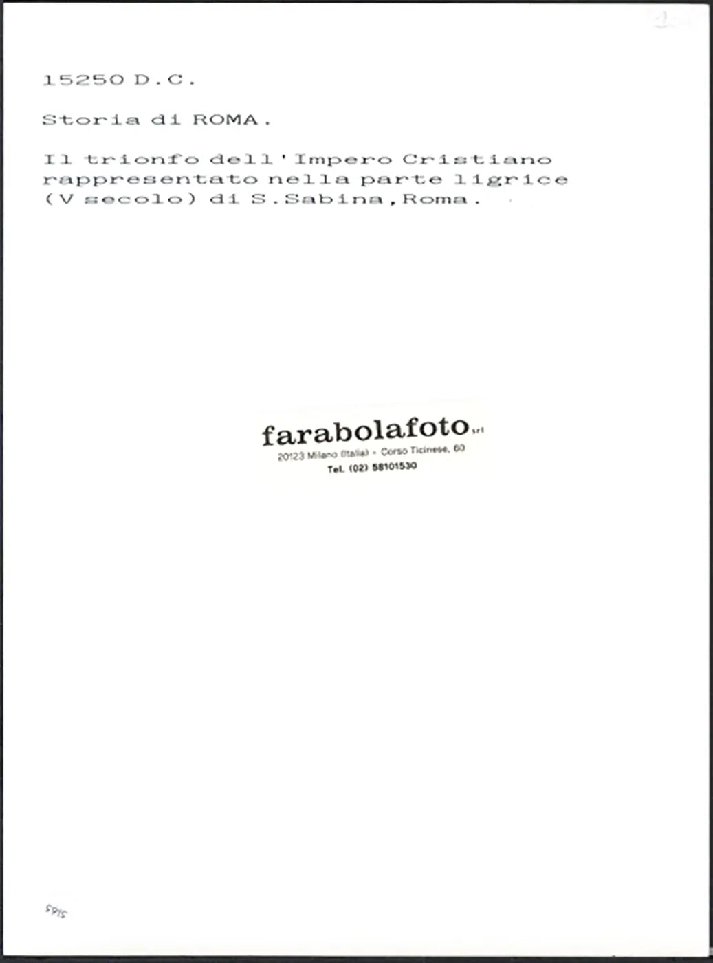 Roma antica Trionfo Impero Cristiano Ft 5165 - Stampa 24x18 cm - Farabola Stampa ai sali d'argento (anni 90)