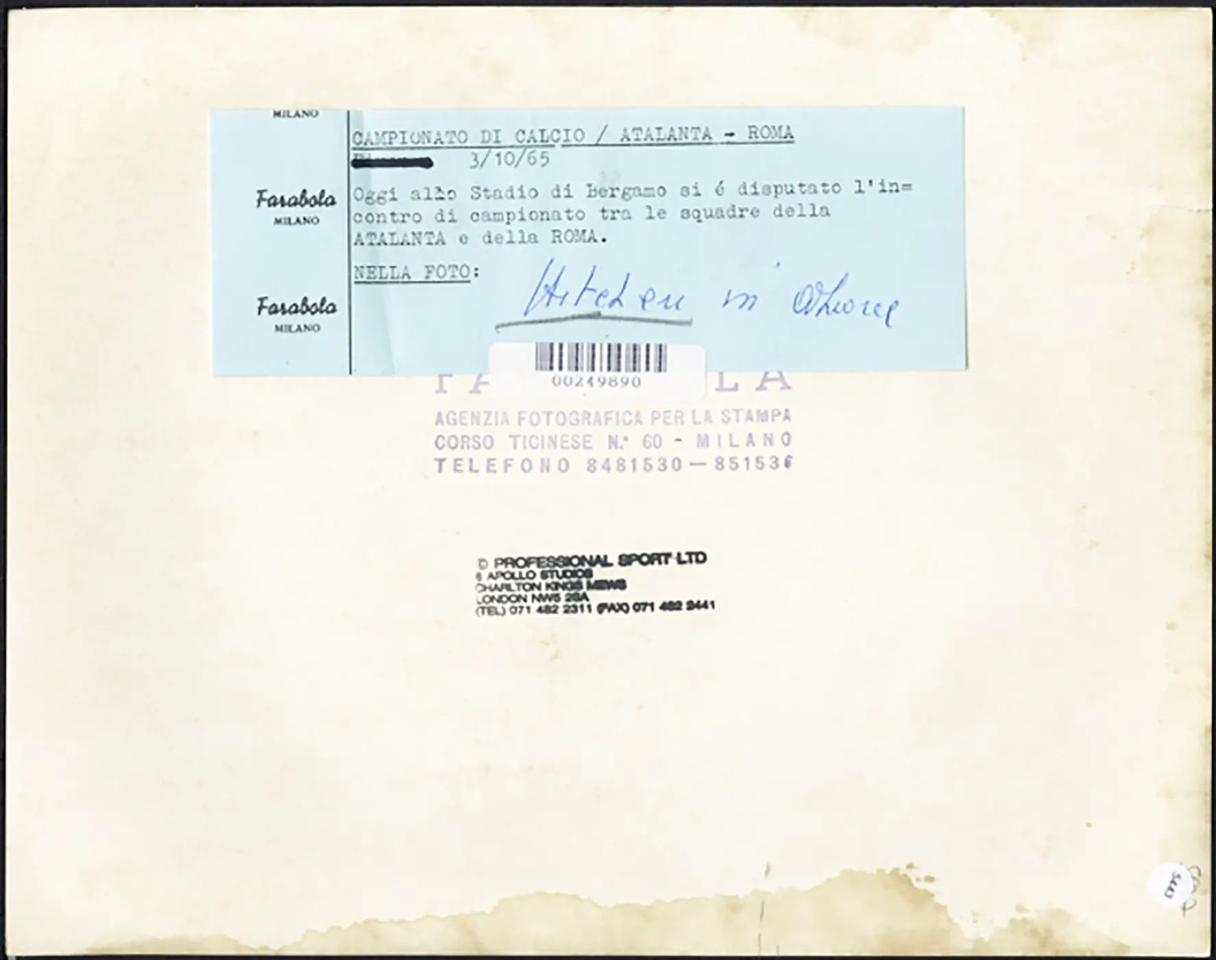 Roma Hitchen in azione 1965 Ft 5443 - Stampa 21x27 cm - Farabola Stampa ai sali d'argento
