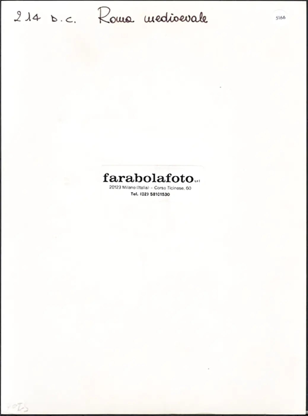 Roma medievale Ft 5166 - Stampa 24x18 cm - Farabola Stampa ai sali d'argento (anni 90)