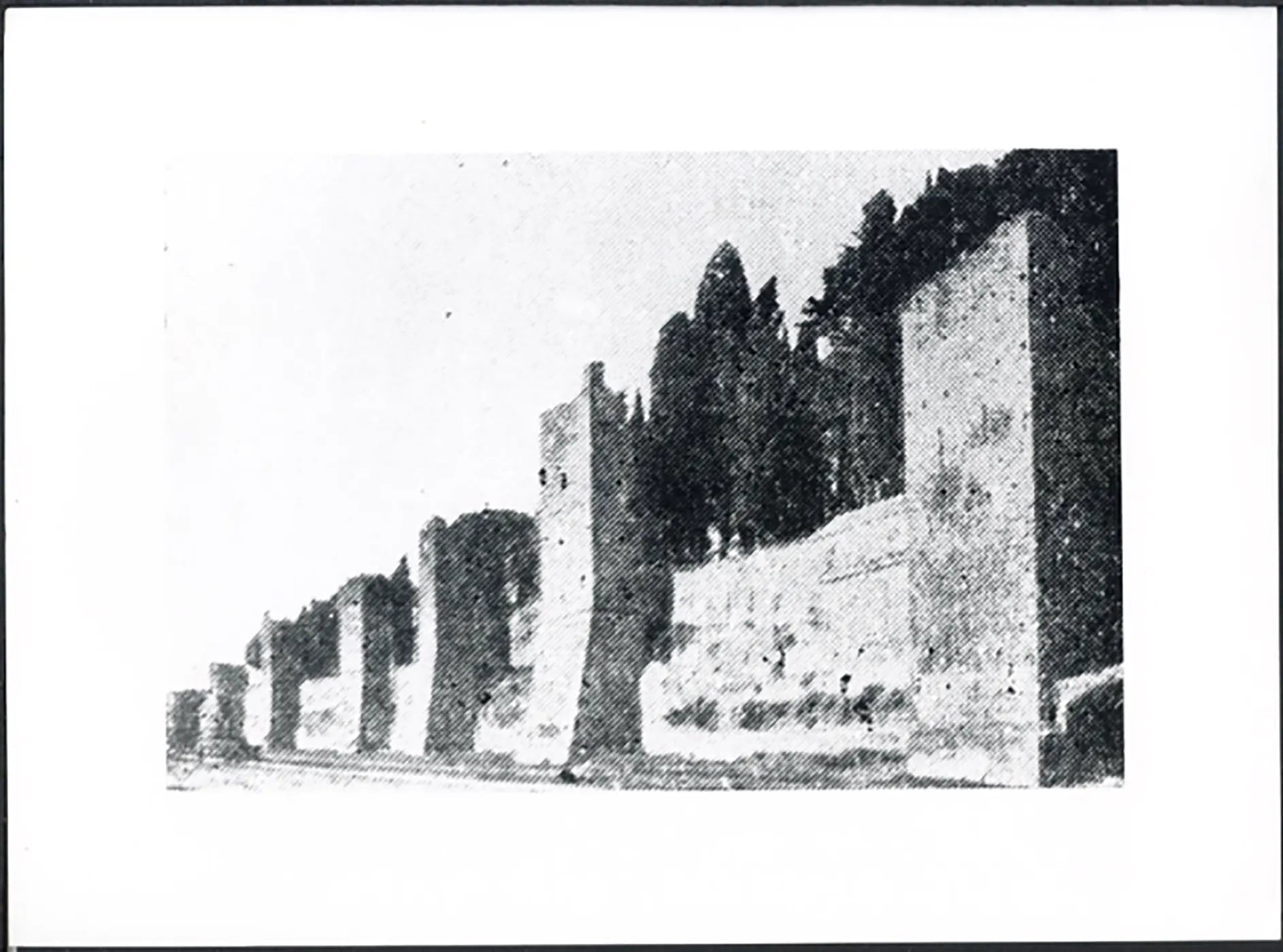 Roma medievale le mura della città Ft 5164 - Stampa 24x18 cm - Farabola Stampa ai sali d'argento (anni 90)