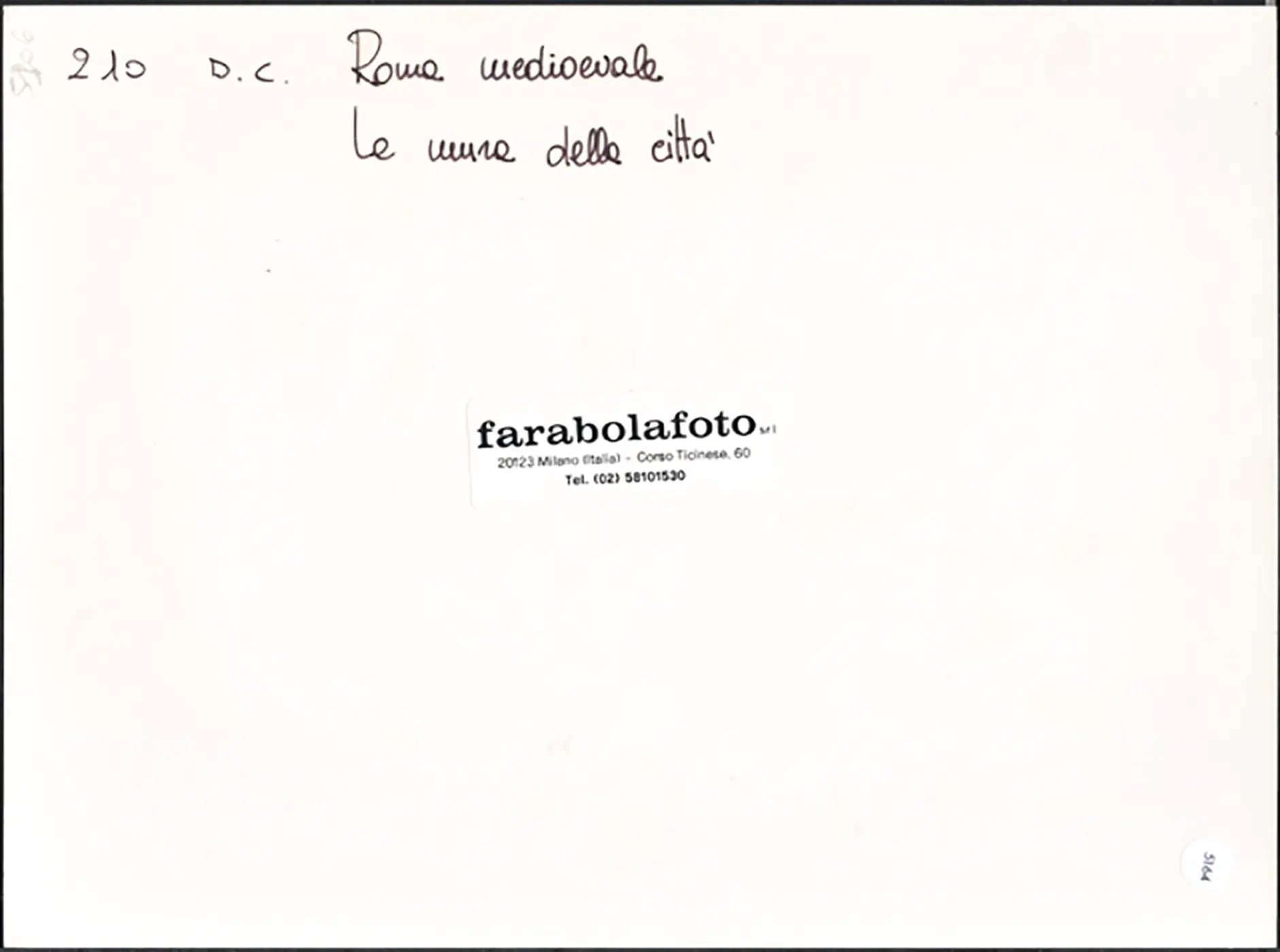 Roma medievale le mura della città Ft 5164 - Stampa 24x18 cm - Farabola Stampa ai sali d'argento (anni 90)