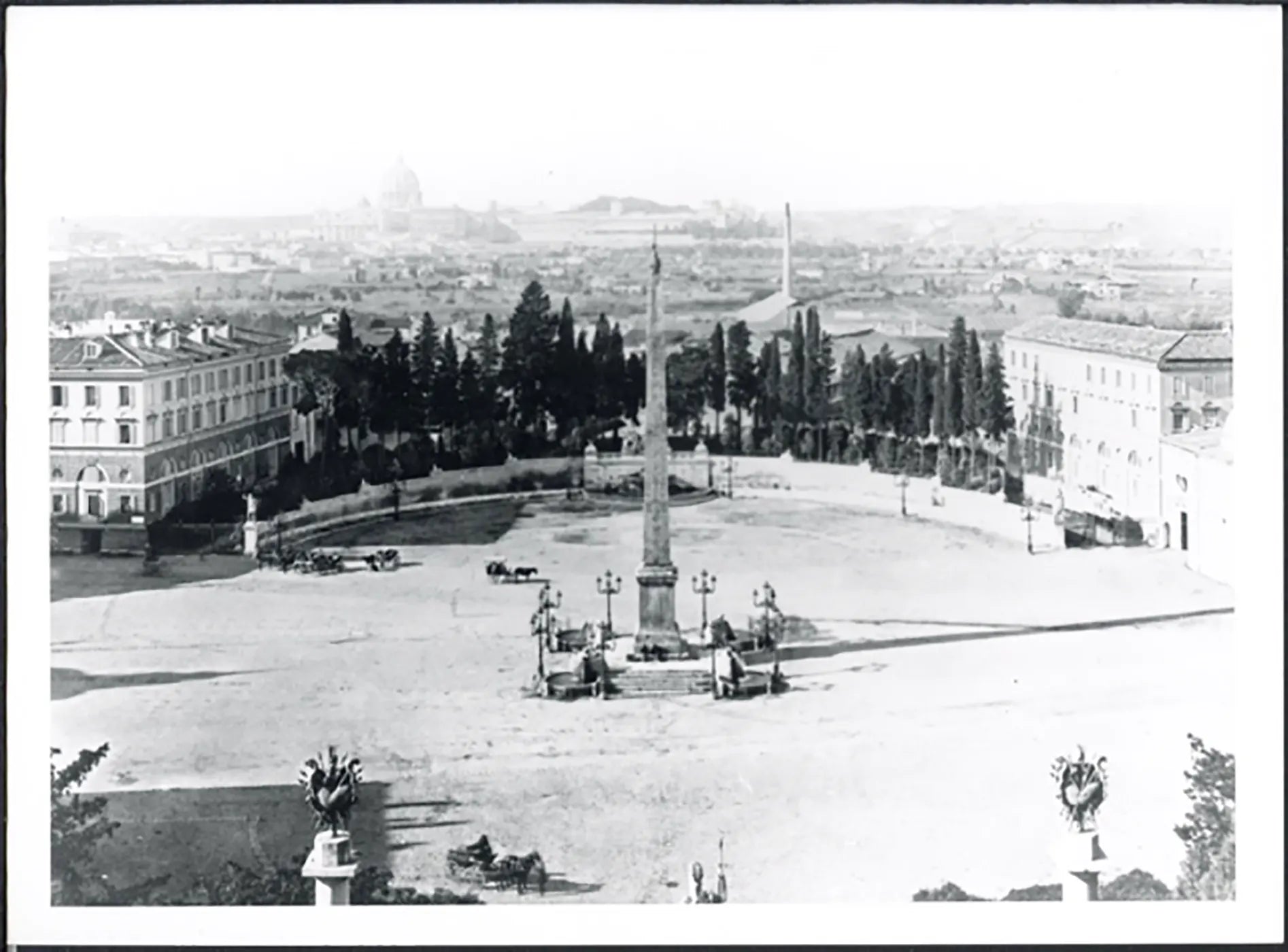 Roma Panorama del Pincio Novecento Ft 5169 - Stampa 24x18 cm - Farabola Stampa ai sali d'argento (anni 90)