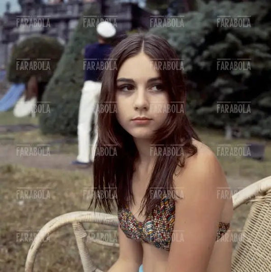 Romina Power sul set del film Come imparai ad amare le donne, 1966 - Farabola Immagine digitale