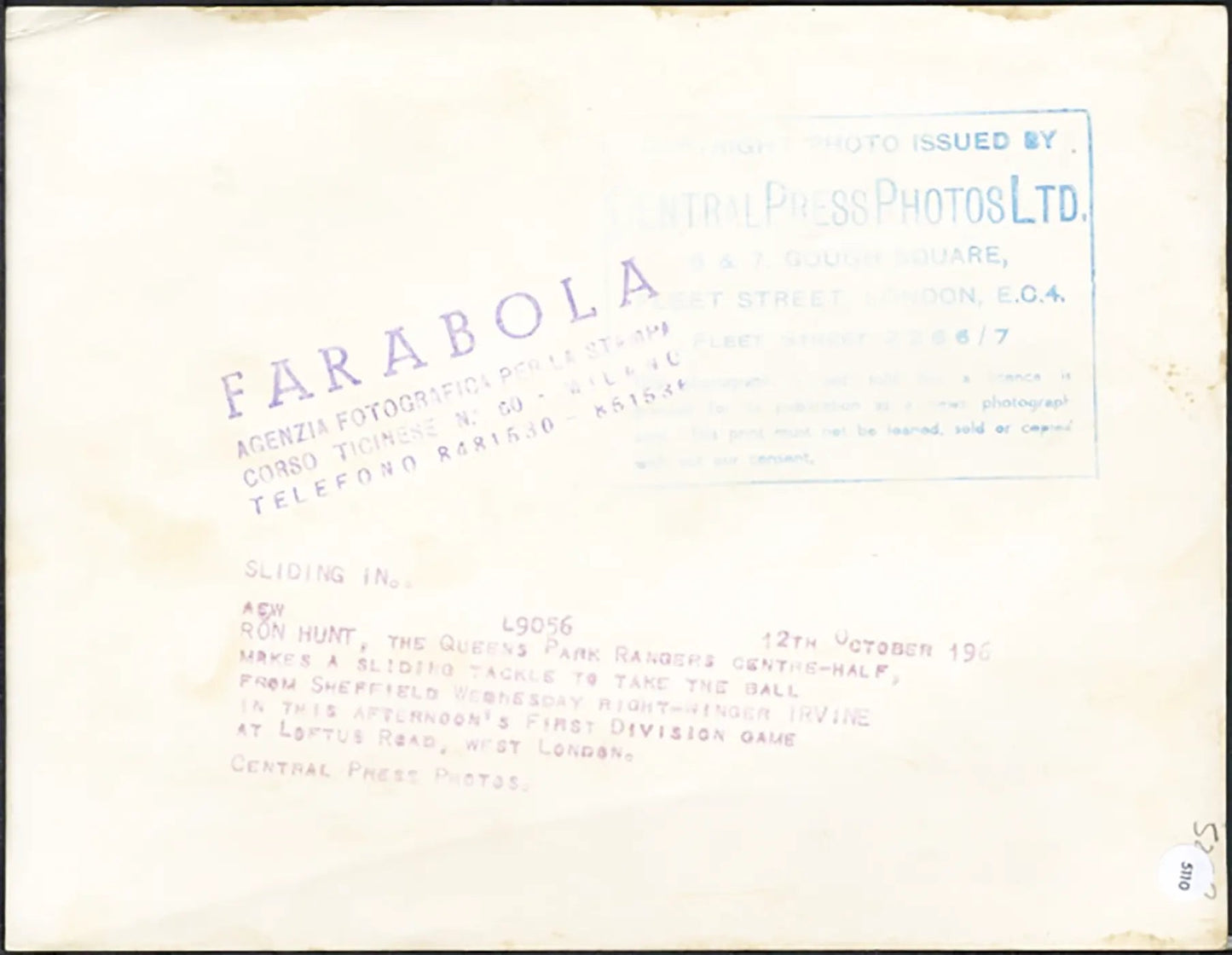 Ron Hunt e Irvine First Division 1968 Ft 5110 - Stampa 20x15 cm - Farabola Stampa ai sali d'argento