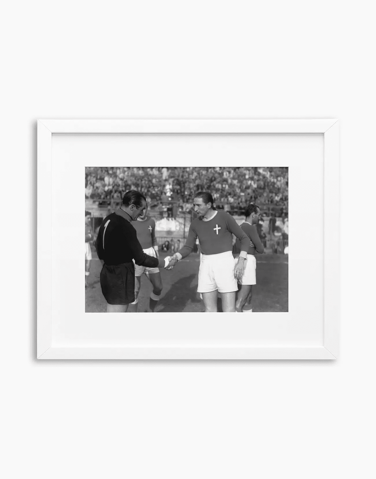 Rossetti e Piola, Milan-Novara 1949 — stampa fine art con cornice bianca