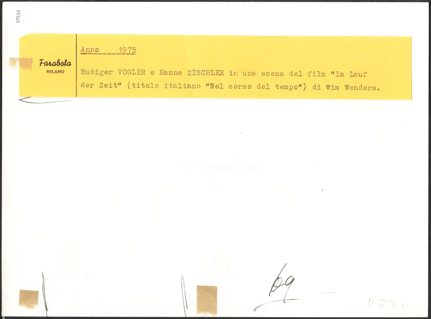 Rudiger Vogler e Hanns Zischler 1975 Ft 37535 - Stampa 24x18 cm - Farabola Stampa ai sali d'argento