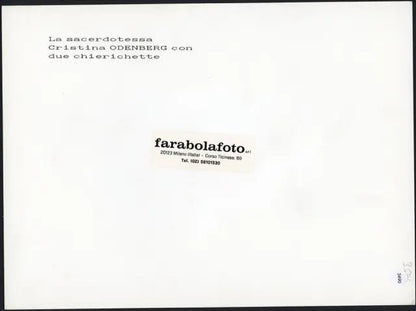 Sacerdotessa Odenberg anni 80 Ft 3490 - Stampa 24x18 cm - Farabola Stampa ai sali d'argento (anni 90)