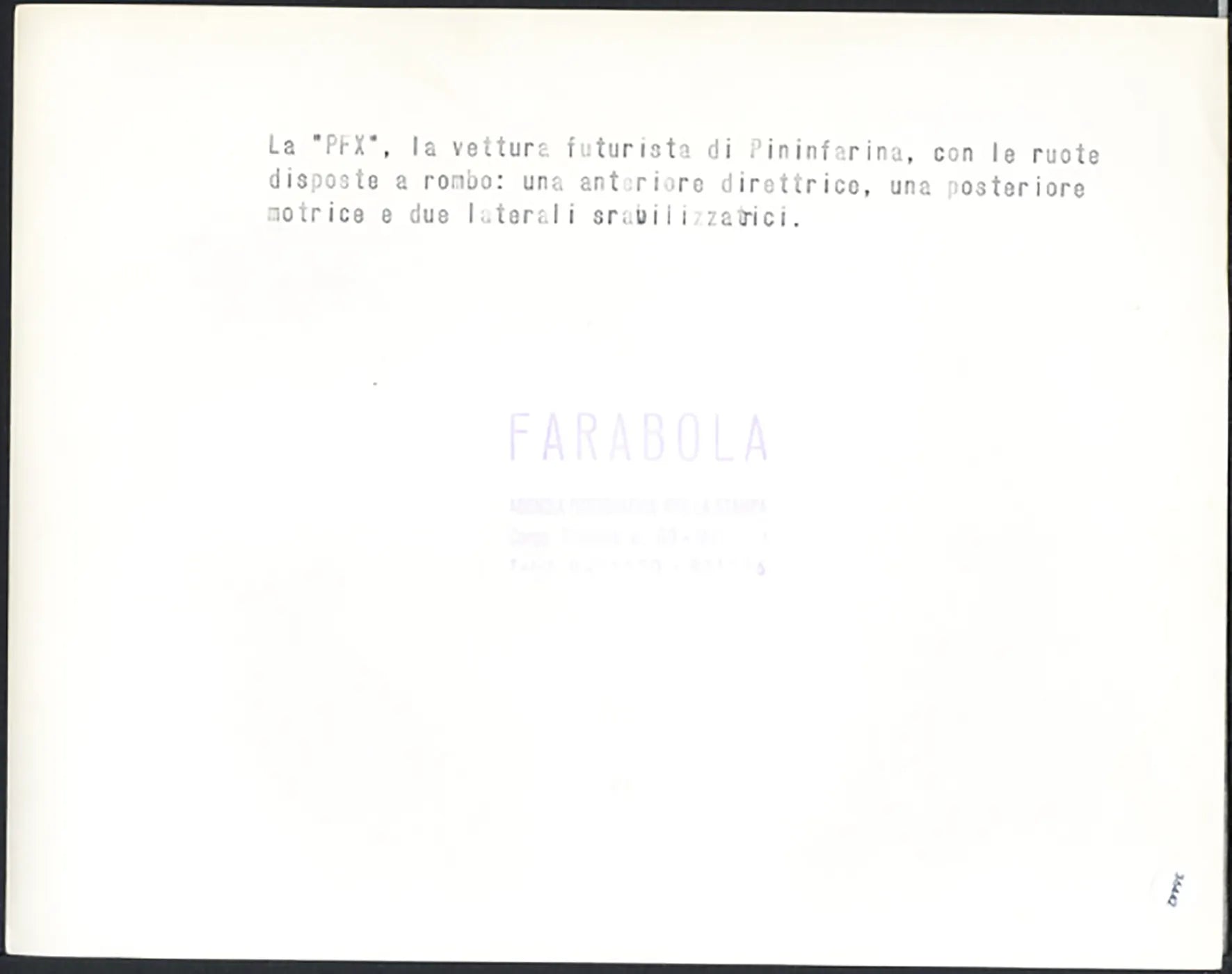 Salone Auto Torino 1960 PFX Pininfarina Ft 36442 - Stampa 21x27 cm - Farabola Stampa ai sali d'argento