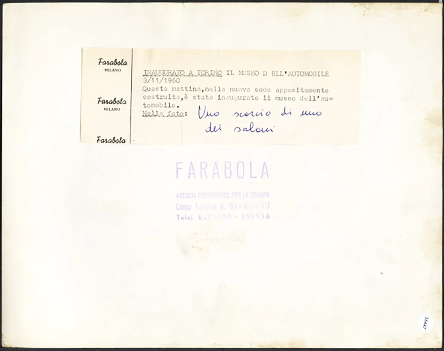 Salone Auto Torino 1960 Veduta Ft 36447 - Stampa 21x27 cm - Farabola Stampa ai sali d'argento