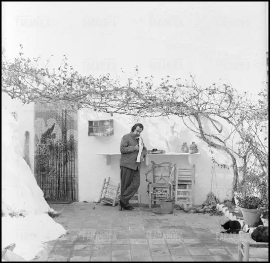 Salvador Dalì a Port Lligat, 1957 - Farabola Immagine digitale