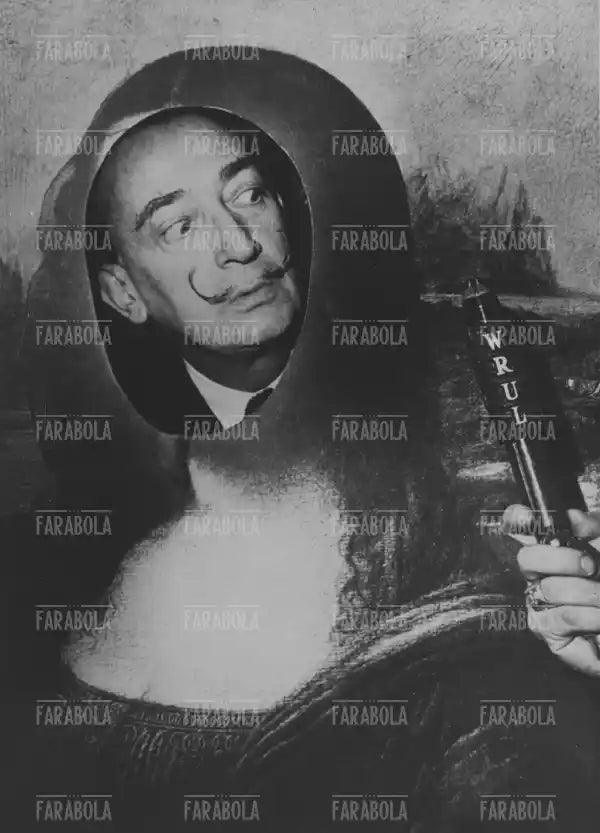 Salvador Dalì mette il suo volto al posto di quello della Gioconda, anni 60 - Farabola Immagine digitale