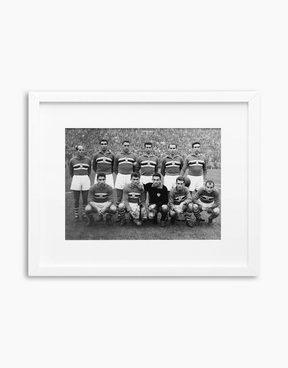 Sampdoria, Formazione, 1960 — stampa fine art con cornice bianca