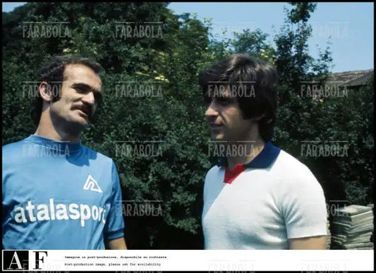 Sandro Mazzola e Gianni Rivera, Mondiali di calcio in Germania Ovest, 1974 - Farabola Immagine digitale