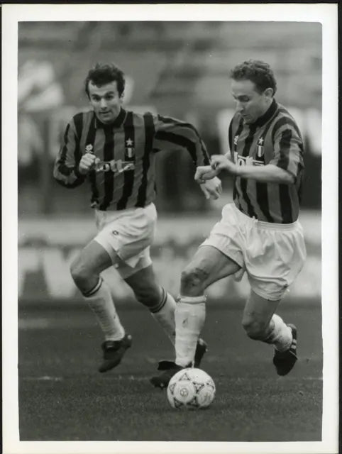 Savicevic e Papin Milan 1993 - 1994 Ft 4489 - Stampa 24x18 cm - Farabola Stampa ai sali d'argento