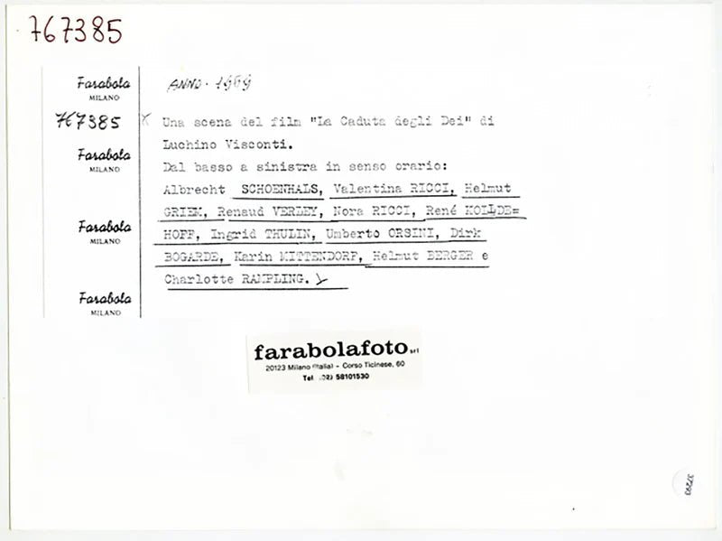 Scena del film La caduta degli Dei 1969 Ft 37293 - Stampa 24x18 cm - Farabola Stampa ai sali d'argento