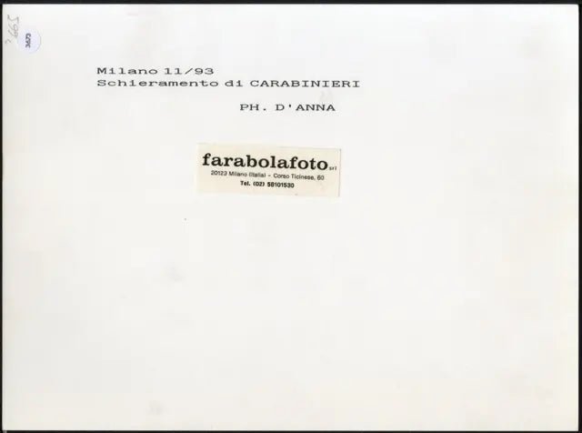 Schieramento Carabinieri 1993 Ft 3673 - Stampa 24x18 cm - Farabola Stampa ai sali d'argento