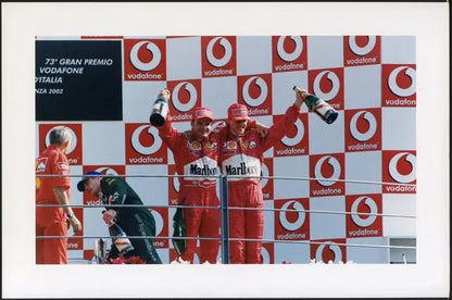 Schumacher e Barrichello Ferrari 2002 Ft 4229 - Stampa 20x30 cm - Farabola Stampa digitale