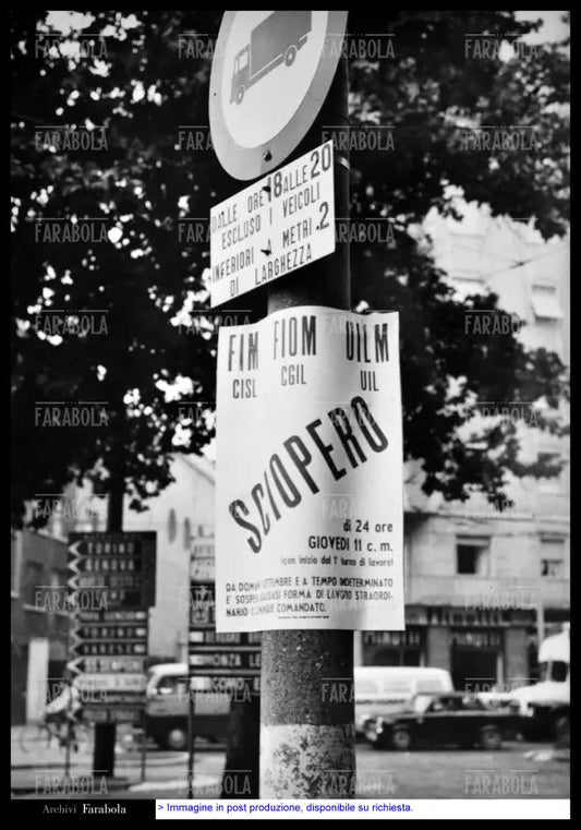 Sciopero dei metalmeccanici, Milano, 1969 - Farabola Immagine digitale