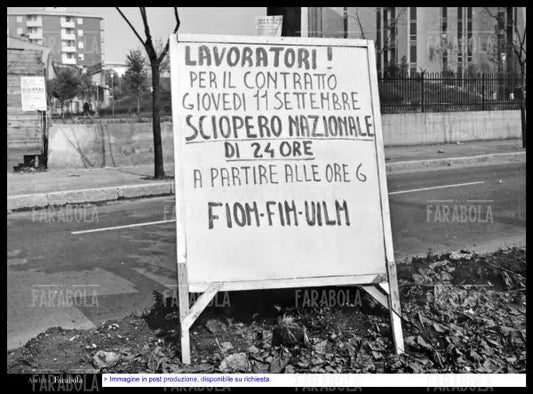 Sciopero dei metalmeccanici, Milano, 1969 - Farabola Immagine digitale