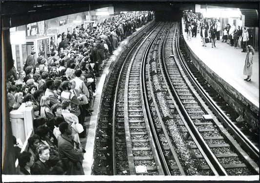 Sciopero dei trasporti a Parigi 1991 Ft 5225 - Stampa 21x15 cm - Farabola Stampa ai sali d'argento