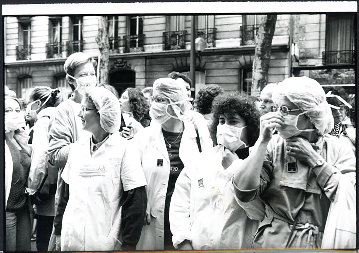 Sciopero delle infermiere a Parigi 1991 Ft 5229 - Stampa 21x15 cm - Farabola Stampa ai sali d'argento