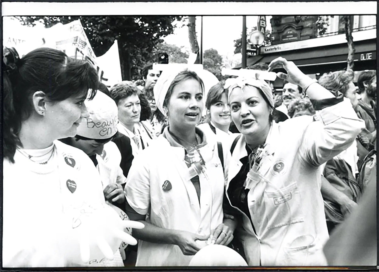Sciopero delle infermiere a Parigi 1991 Ft 5254 - Stampa 21x15 cm - Farabola Stampa ai sali d'argento