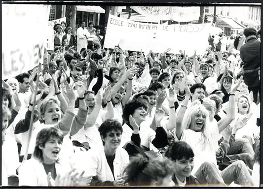 Sciopero delle infermiere a Parigi 1991 Ft 5276 - Stampa 21x15 cm - Farabola Stampa ai sali d'argento