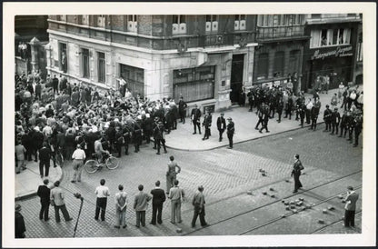 Scontri a Bruxelles 1955 Ft 3264 - Stampa 18x13 cm - Farabola Stampa ai sali d'argento