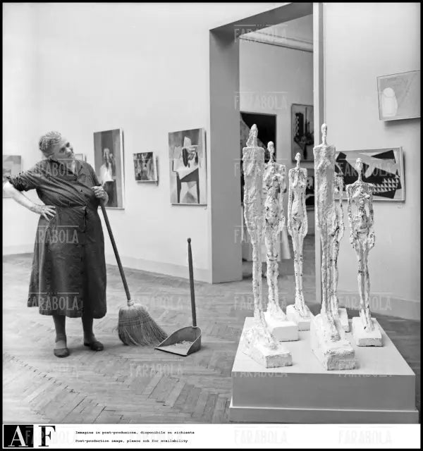 Sculture di Alberto Giacometti, Biennale d'Arte di Venezia, 1956 - Farabola Immagine digitale